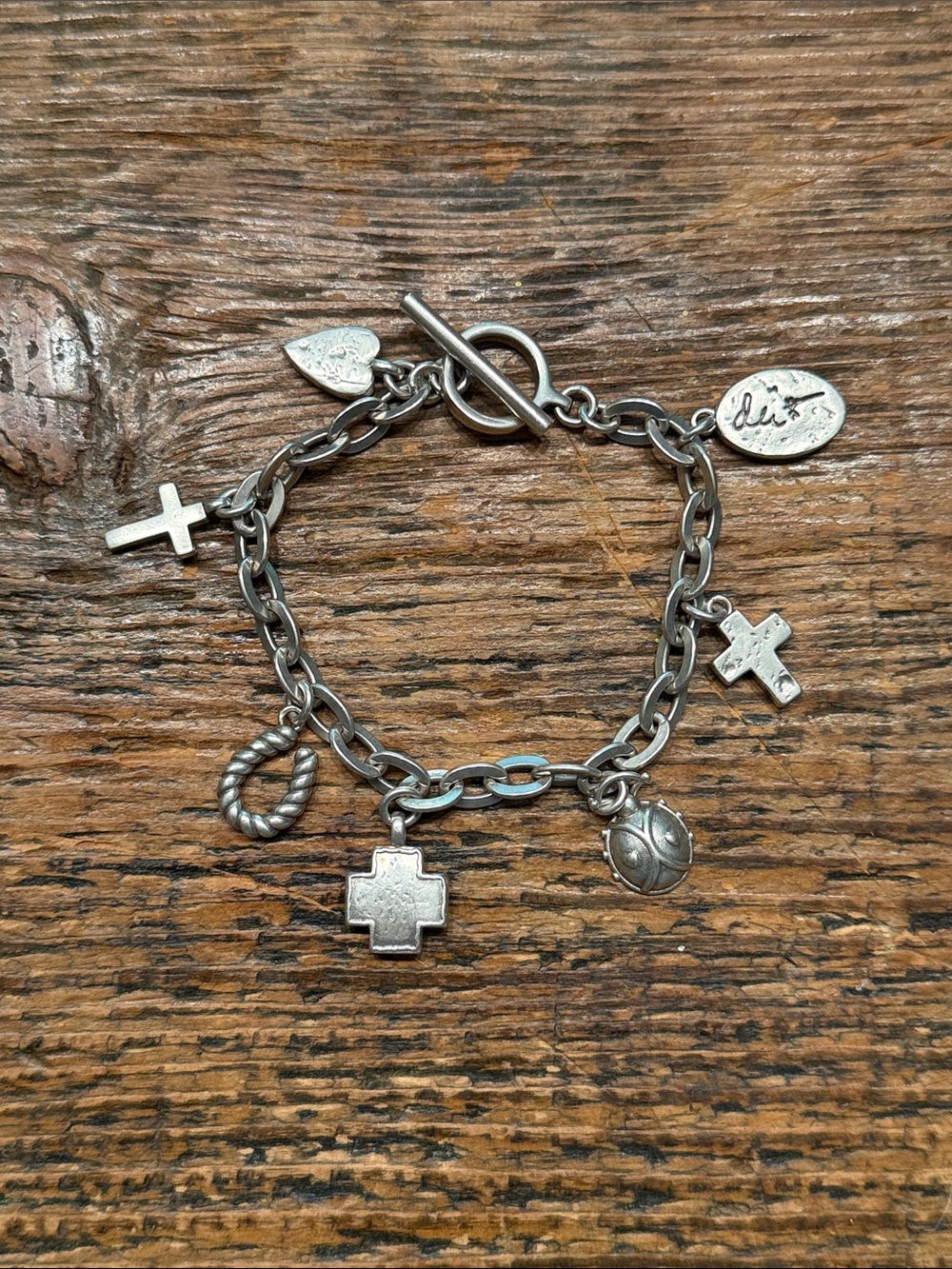 Sterling Silver Charms of Courage Bracelet